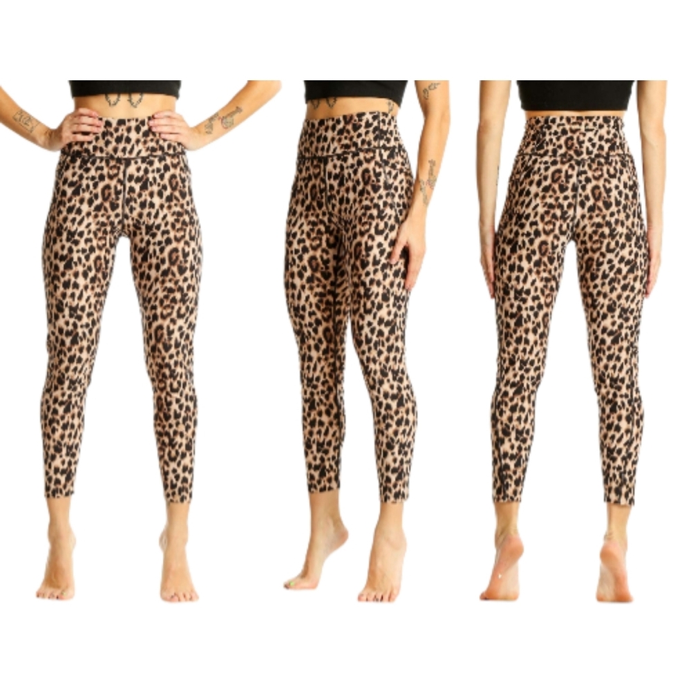 Victoria Secret Essential High-Rise Pocket Leggings - Leopard Sz: 8 (Medium)